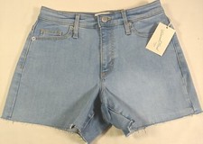 UNIVERSAL THREAD Womens Light Wash High Rise Cut-Off Midi Jean Shorts size 4 NWT