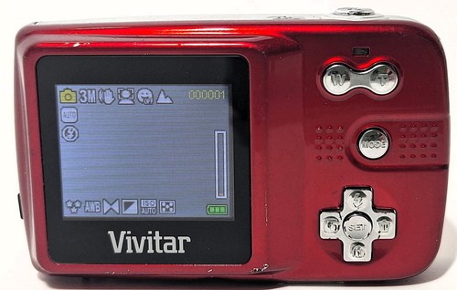 Vtg Vivitar ViviCam 7022 7.1MP Red Digital Camera Tested - Picture 3 of 6