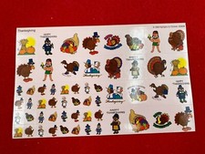 VINTAGE 1999 HIGHLIGHTS HOMESCHOOLING 57 THANKSGIVING STICKERS ORIGINAL BACKING