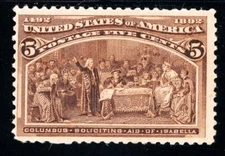 USAstamps Unused FVF US 1893 Columbian Expo Soliciting Aid Scott 234 OG MVLH