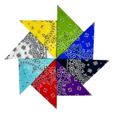 Junevna 100% Cotton 8 Pack Cotton BandanasPlatter