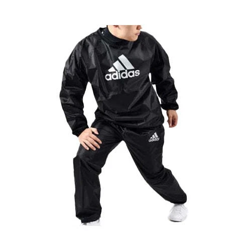 Adidas Sauna Sweat Suit Black