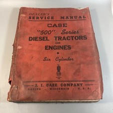 Tractores y motores diésel Case serie '500' 1954 vintage manual de servicio del distribuidor