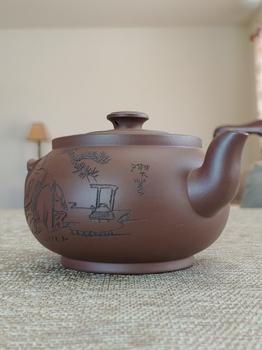 顾俊峰 宜兴紫砂壶 礼盒 Group Chinese Yixing Purple Clay Zisha Pottery Tea Set Teapot Cups - Picture 11 of 24