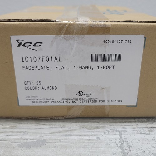 25x Abdeckplatte flach - 1 Gang, 1 Anschluss - Mandel - ICC IC107F01AL - Bild 5 von 5