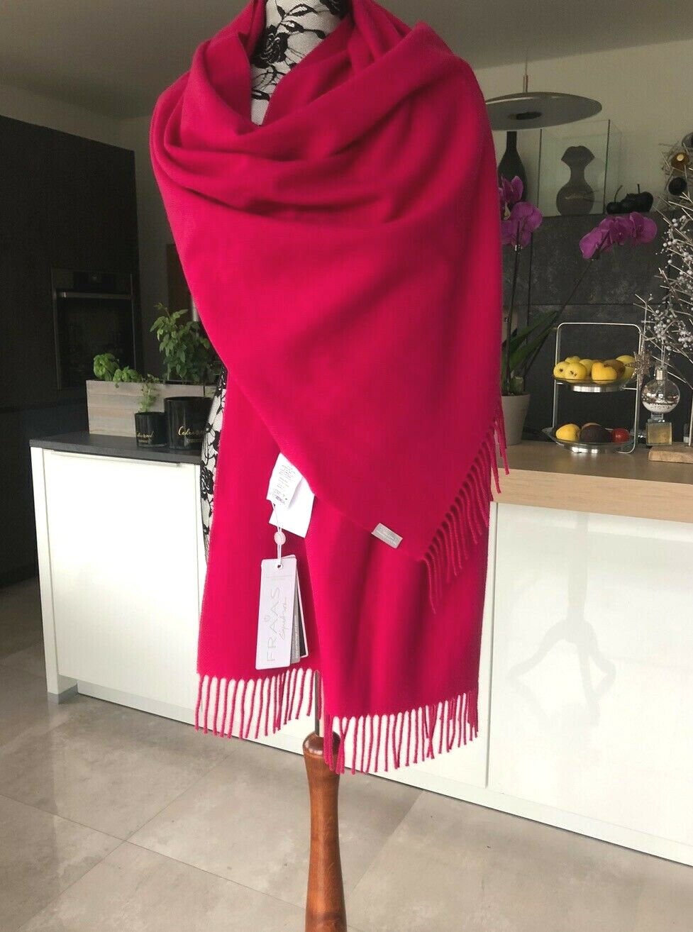 Einschliesslich Name Anmeldegebuhr Neu Fraas Kaschmirschal 100 Kaschmir Grosser Schal Uberwurf 180 Cm X 60 Cm Pink Wer Zuerst Kommt Mahlt Zuerst Vidicamproductions Com