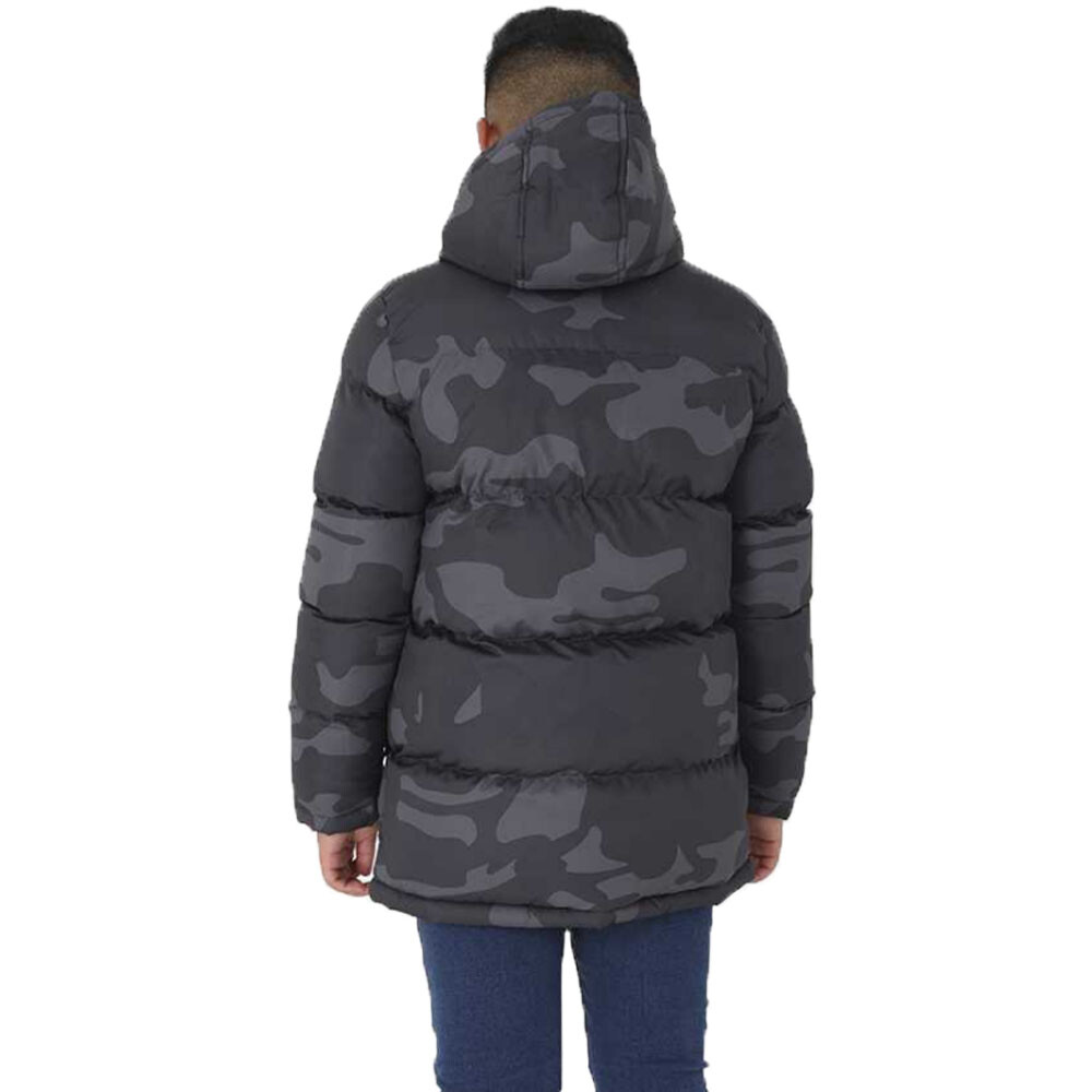 Boys Brave Soul Oakwood Camo Hooded Puffer Padded School Jacket eBay