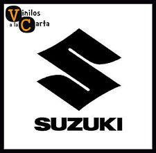 Logo Suzuki con letras Pegatina Vinilo Sticker Adhesivo Coche Moto Cristal