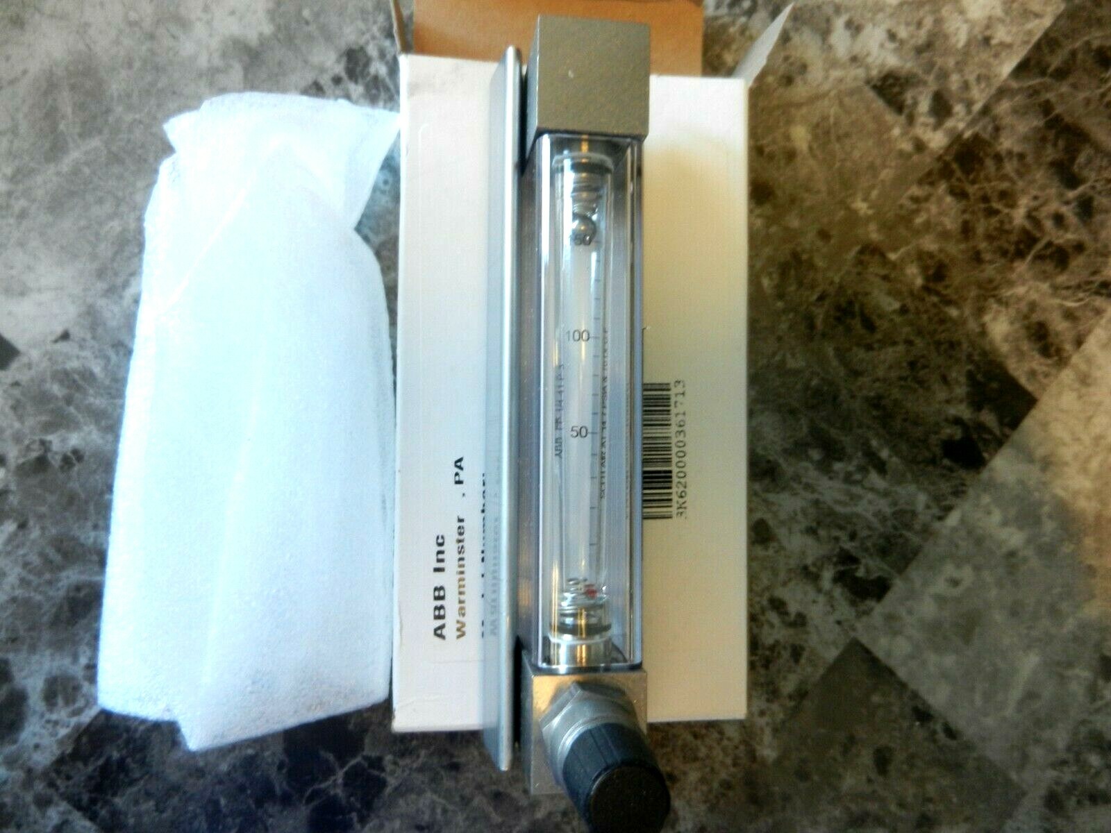 ABB 10A6131NB2B1X00AAEXBEF12 Purgemaster SCFH Low Flow Glass Rotameter