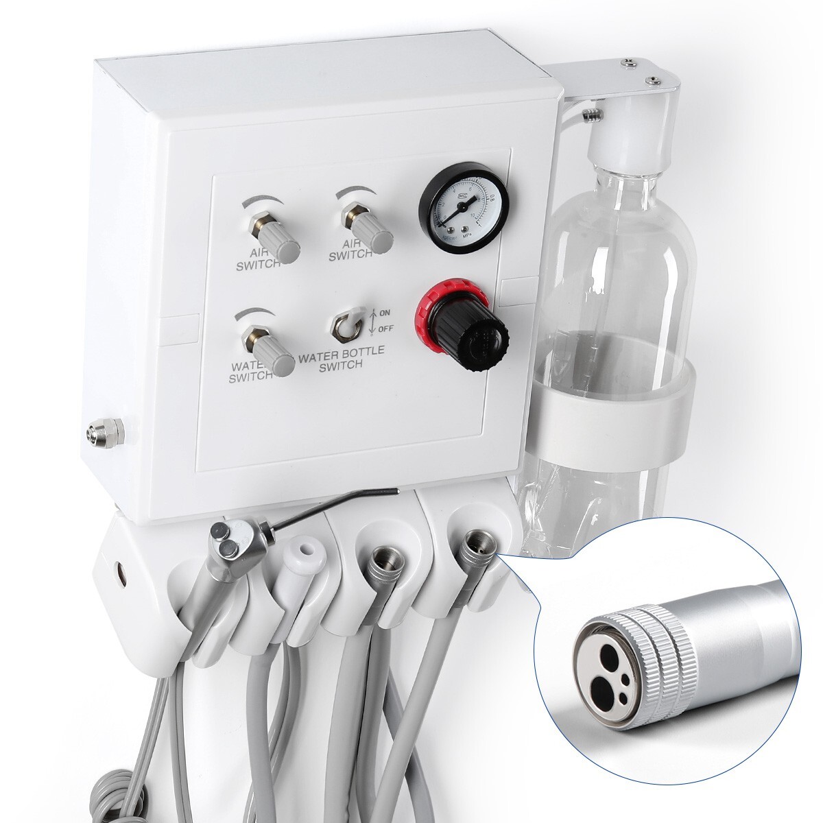 Portable Dental Turbine Unit with Weak Suction Work with Air Compressor 4 Holes