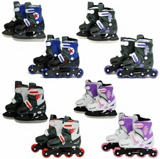 SK8 Zone 2in1 Inline Pro Roller Skates Ice Skating Boots Adjustable Shoes Blades