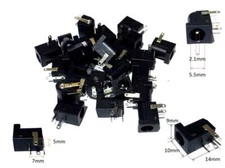 100 PCS DC Power Supply Jack Socket Female PCB Mount Connector 5.5 x 2.1mm