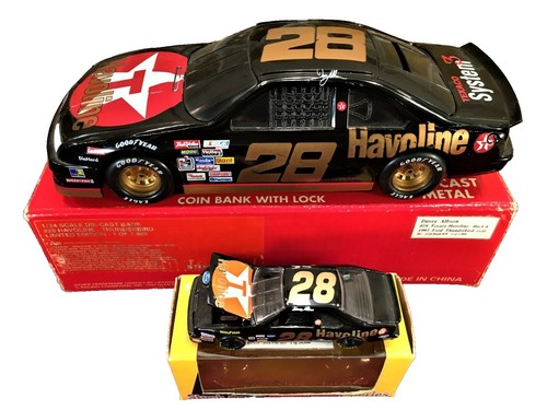 DAVEY ALLISON #28 Texaco Havoline 1990 Black Gold 1/24 BW Bank
