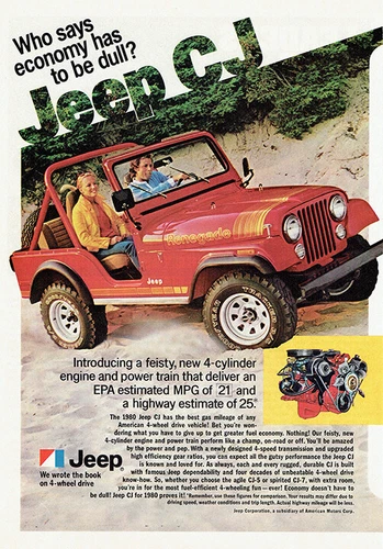 Jeep CJ Vintage Advertising Poster