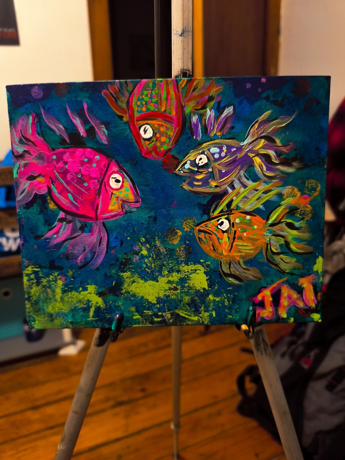 Abstract Art Painting Acrylic On Canvas eBay