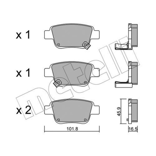 Metelli BremsbeläGe Hinten FüR Toyota Corolla Verso Avensis Station Wagon-image