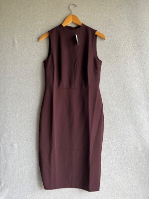 Ann Taylor Dress Womens 4 Factory Burgundy Sheath Modest Career NWT | eBay