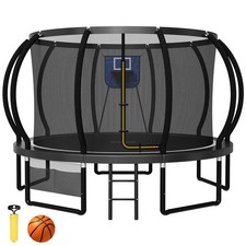 Gunji Outdoor Trampoline Fuer Kinder Gartentrampolin  mit Basketballkorb