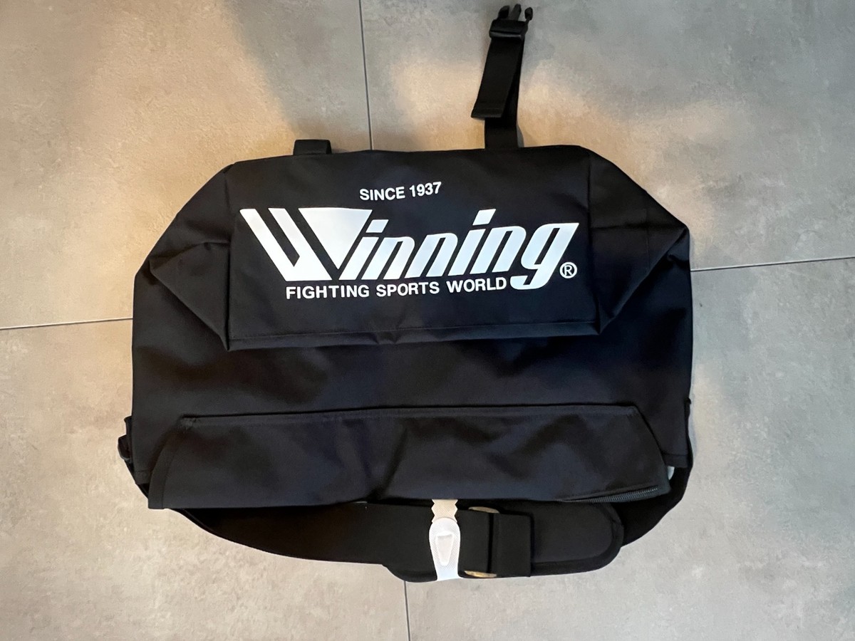 Winning Messenger Bag W-100 Black Nylon Gym Sports Japan Large