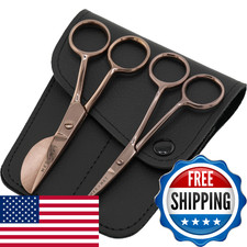 Small Embroidery 4.5" Scissors Set of 2 - Mini Double Bend Offset Duckbill