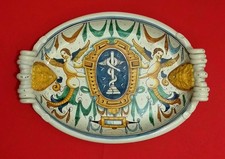 VASSOIO CENTROTAVOLA DA FARMACIA IN CERAMICA PER MONTEFARMACO CM 32 X 46 CIRCA