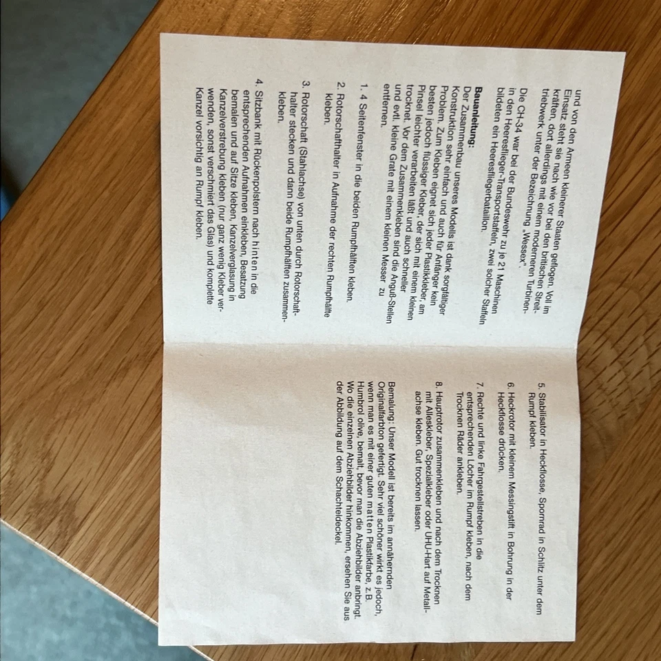 Roskopf Miniatur-Modell. Maßstab 1:100. SIKORSKY CH-34G Hubschrauber  - Bild 4 von 4