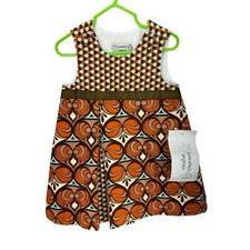 Beanstalk Originals Girls 2T Retro Geometric Mod Dress Bloomer Set Made in USA