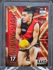 2025 AFL Select Isaac Kako Essendon Bombers Rising Star #44/375 Round 17 Card