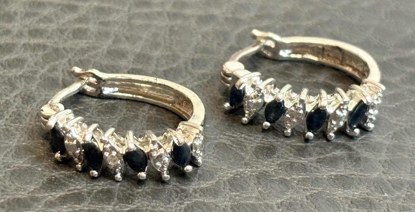 Ross Simons Solid Sterling Silver 925 Sapphire Hu… - image 3