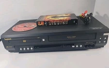 Symphonic VCR DVD Recorder Combo CD & MP3 VHS Player Model WF803 w/ Cord &Movies