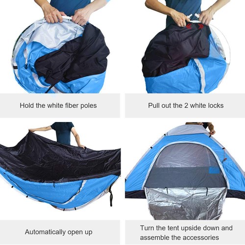 2 Person Easy Assembly Instant Tent Ultralight Pop Up Tent Portable Outdoor f... - Picture 5 of 6