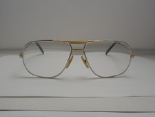 Cartier Eyeglasses Frame 18k white/yellow gold filled Sunglasses 80s 59 14 140