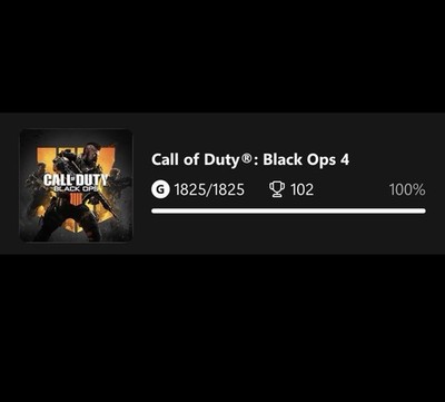 Call Of Duty Black Ops 4 100% Achievements (Xbox)