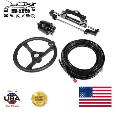 200HP Hydraulic Outboard Steering Kit Boat Marine System for Single Station