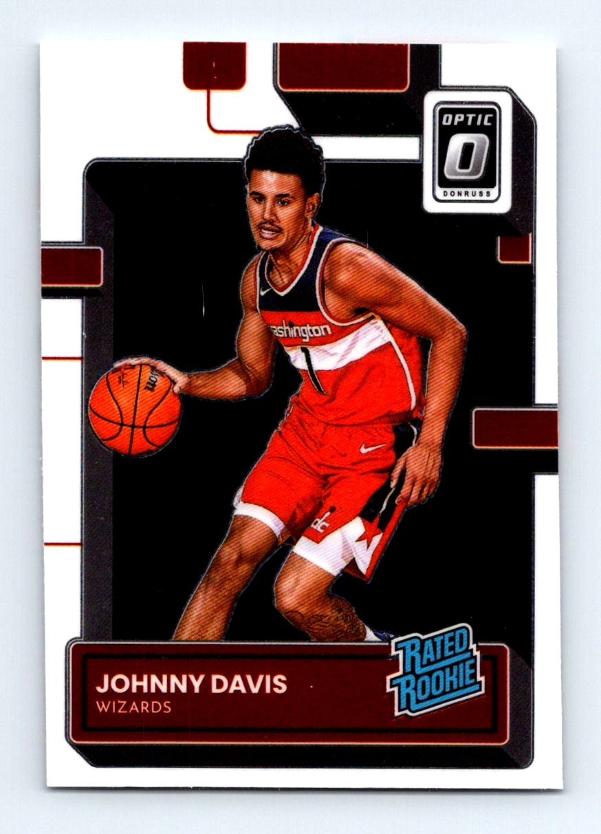 #206 2022-23 Optic Rated Rookie BASE  Johnny Davis RC Wizards