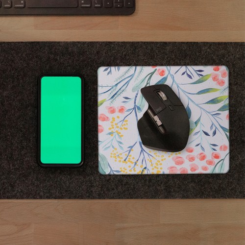 4 Pcs Rutschfestes Mauspad Mädchen Schreibtisch-Mauspad Pflanzen Mousepads - 第 5/10 張圖片