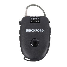 Oxford LK100 Motorcycle Retra Cable 75cm Retractable Lightweight Lock Black