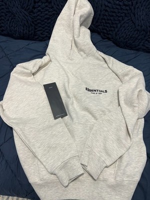 Fear of God Essentials Hoodie Light Oatmeal 192SU224417F **NEW**