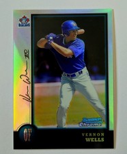 1998 Bowman Chrome Vernon Wells #112 Refractor RC Rookie Card Toronto Blue Jays