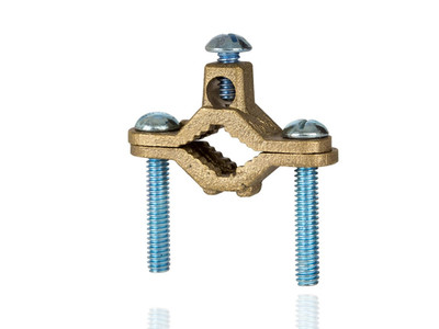 G-1-S Bronze Ground Clamp, 1/2''-1'' Pipe, 10 Sol - 2/0 Wire, 20 Pack