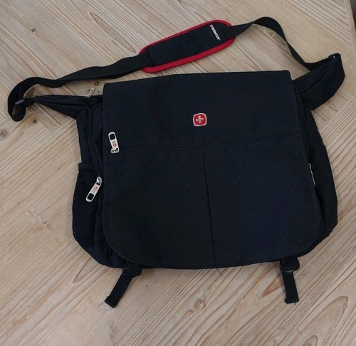 Wenger Swiss Gear large laptop computer messenger black bag, business office - 第 1/4 張圖片