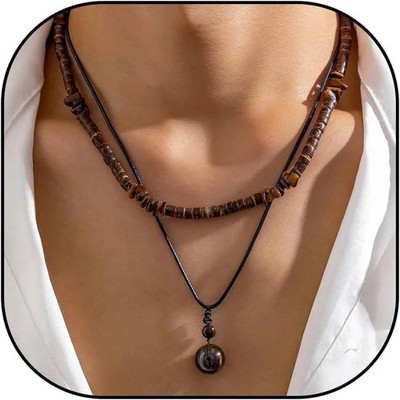 YANCHUN Necklace for Men Puka Shell Necklaces Men Jewelry Gifts Surfer Mens Neck