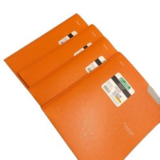4 Mead Five Star Plastic 2 Pocket Folders Stay Put Tabs Fit 3 Ring Binder Orange