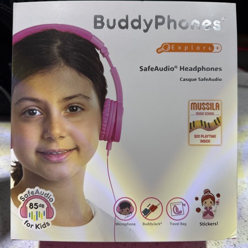 BuddyPhones Explore+ on-Ear Headphones - Rose Pink Model BP-EXPLOREP ...