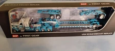 DCP  Aqua Blue & White Peterbilt 389 W/ Fontaine Lowboy Jeep Stinger  (1 of 252)