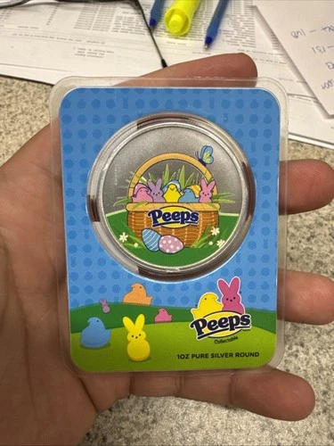 1 oz Silver Colorized Round - PEEPS® Easter Basket in TEP Limited Mintage