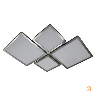 LED Deckenlampe Aileen Deckenleuchte Leuchte Nickel matt Quadrat Easydim