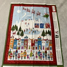 Christmas Wonderland Advent Calendar Fabric Panel Henley Studio Winter Scene