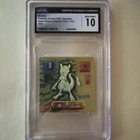 Mewtwo Amada Pokemon Amada 1998 JPN Hyper Sticker Col. #410 Gold CGC 10 Low Pop