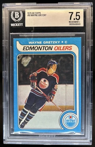 1979-80 Topps Wayne Gretzky Rookie UER RC #18 Oilers BGS 7.5